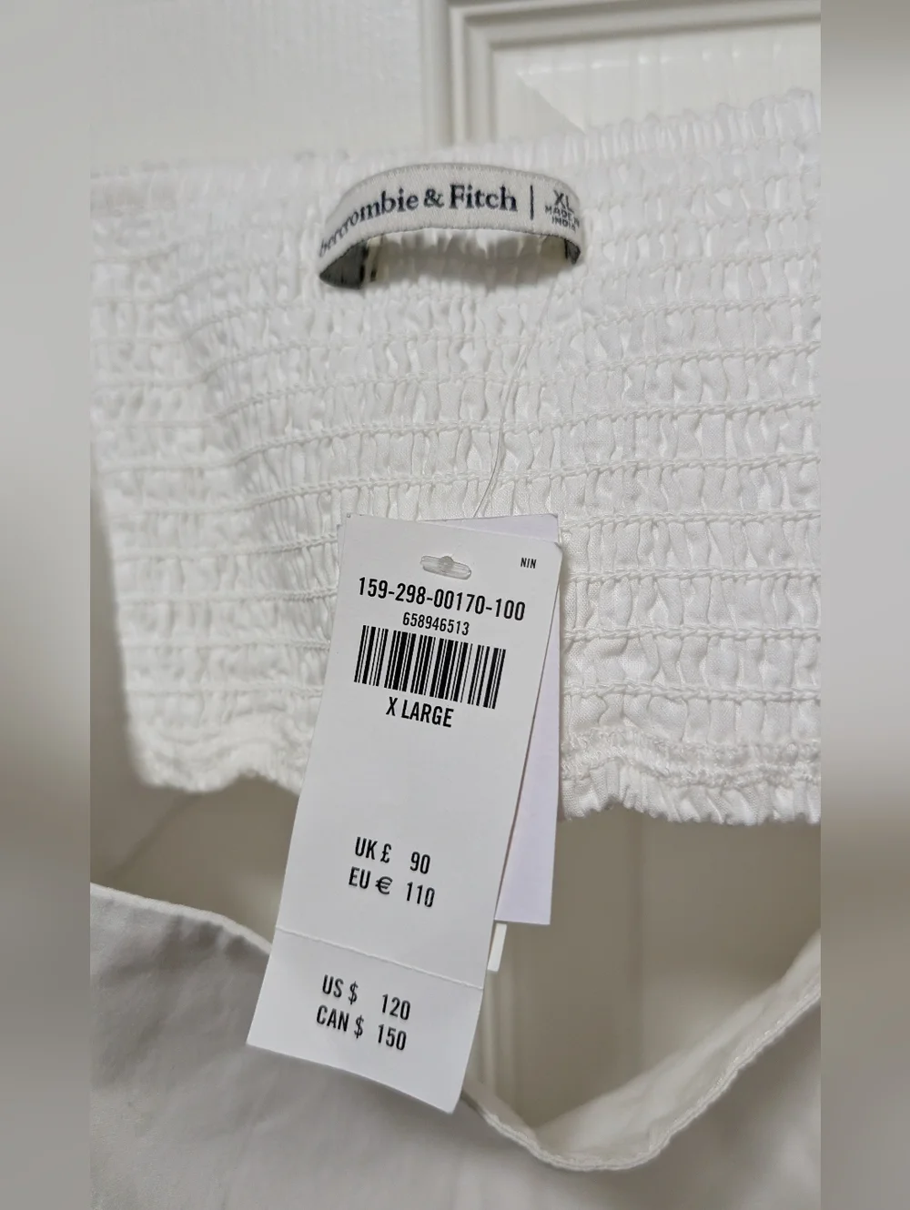 Abercrombie & Fitch Dipped Drop Waist Cutout Maxi Dress White Sleeveless Poplin